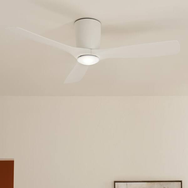 KICHLER Volos 54 in. Integrated LED Indoor Matte White Flush Mount 