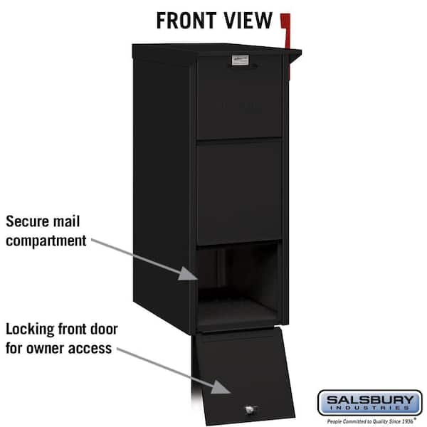 Salsbury Industries 4300 Series Mail Package Drop in Black 4375BLK