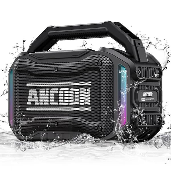 Bluetooth Wireless Speakers 80-Watts Loud Speaker w/ Bass, IPX6 Waterproof Large Jobsite Speakers Work Outdoor Workshop