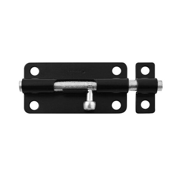 National Hardware 4 in. Barrel Bolt in Black