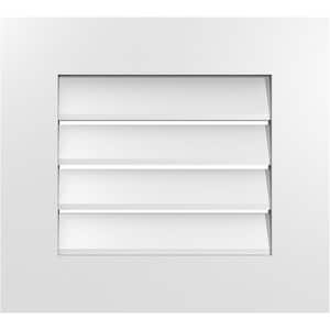 20 in. x 18 in. Vertical Surface Mount PVC Gable Vent: Functional with Standard Frame