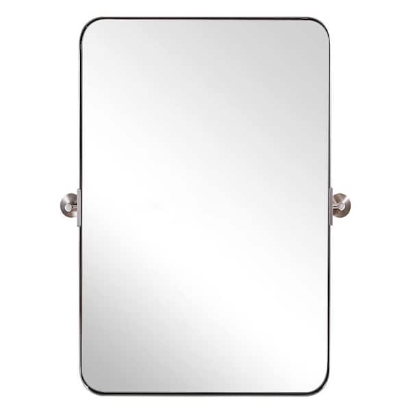 ANDY STAR 34 in. W x 1 in. H Rectangular Wall Hanging Bathroom Mirror