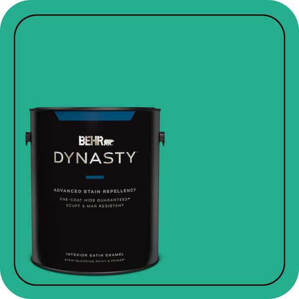 BEHR DYNASTY 1 gal. #480B-5 Mermaid Song Satin Enamel Interior Stain-Blocking Paint & Primer
