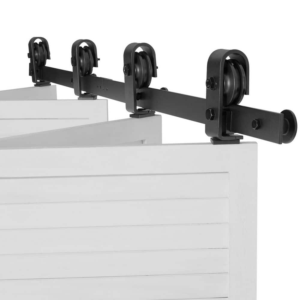 Bi-Folding Sliding Barn Door Hardware Kit, Smooth and Quiet Operation, Durable Design, 52in. Top Mount Track System price history on PriceWatchPro