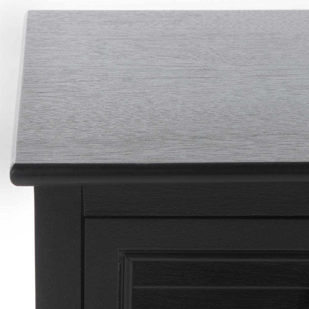 Tate Traditional Farmhouse Chic Black Sideboard with Carved Legs