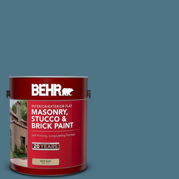 1 gal. #SC-107 Wedgewood Flat Interior/Exterior Masonry, Stucco and Brick Paint