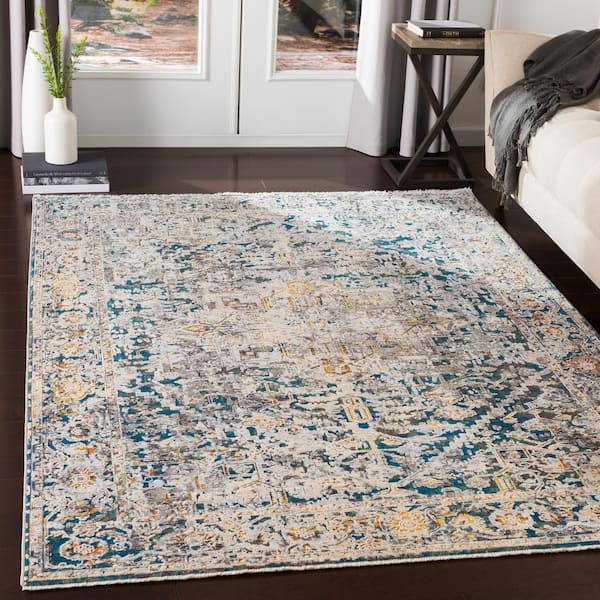 Congressional Grey Doormat 3 ft. x 5 ft. Oriental Area Rug