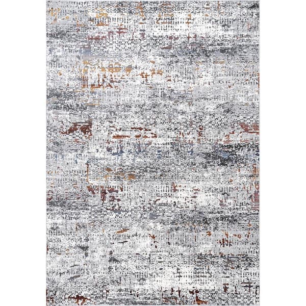 nuLOOM Elsie Contemporary Speckled Abstract Light Gray 5 ft. x 8 ft. Indoor Area Rug