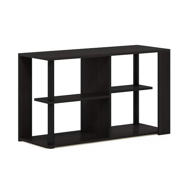 Furinno Romain Espresso/Black Narrow Coffee Table with Shelves