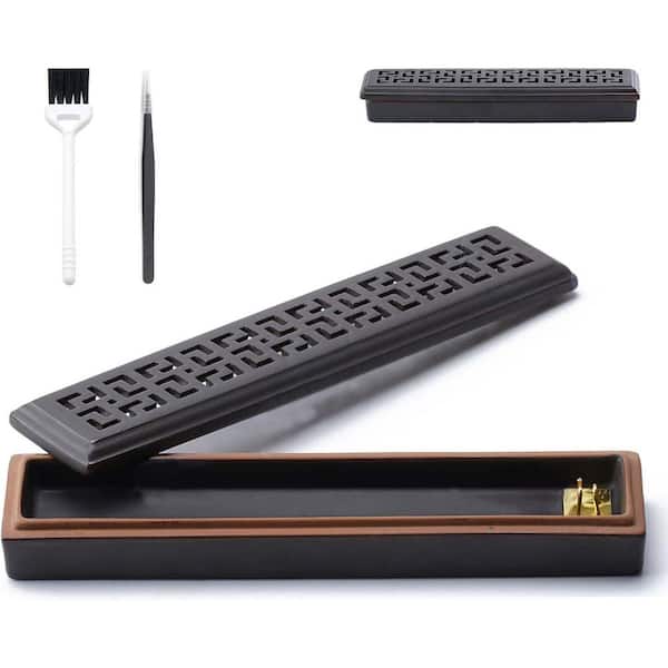 Ceramic Incense Holder with Lid for Meditation, Yoga, and Home Decor