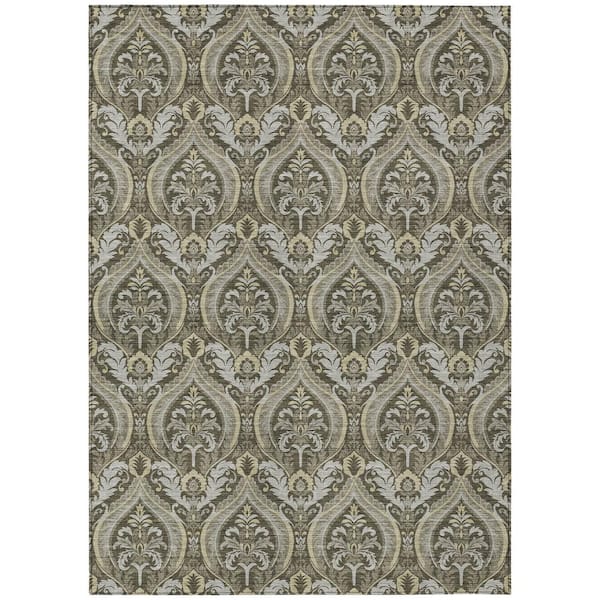 Addison Rugs Chantille ACN572 Taupe 10 ft. x 14 ft. Machine Washable Indoor/Outdoor Geometric Area Rug
