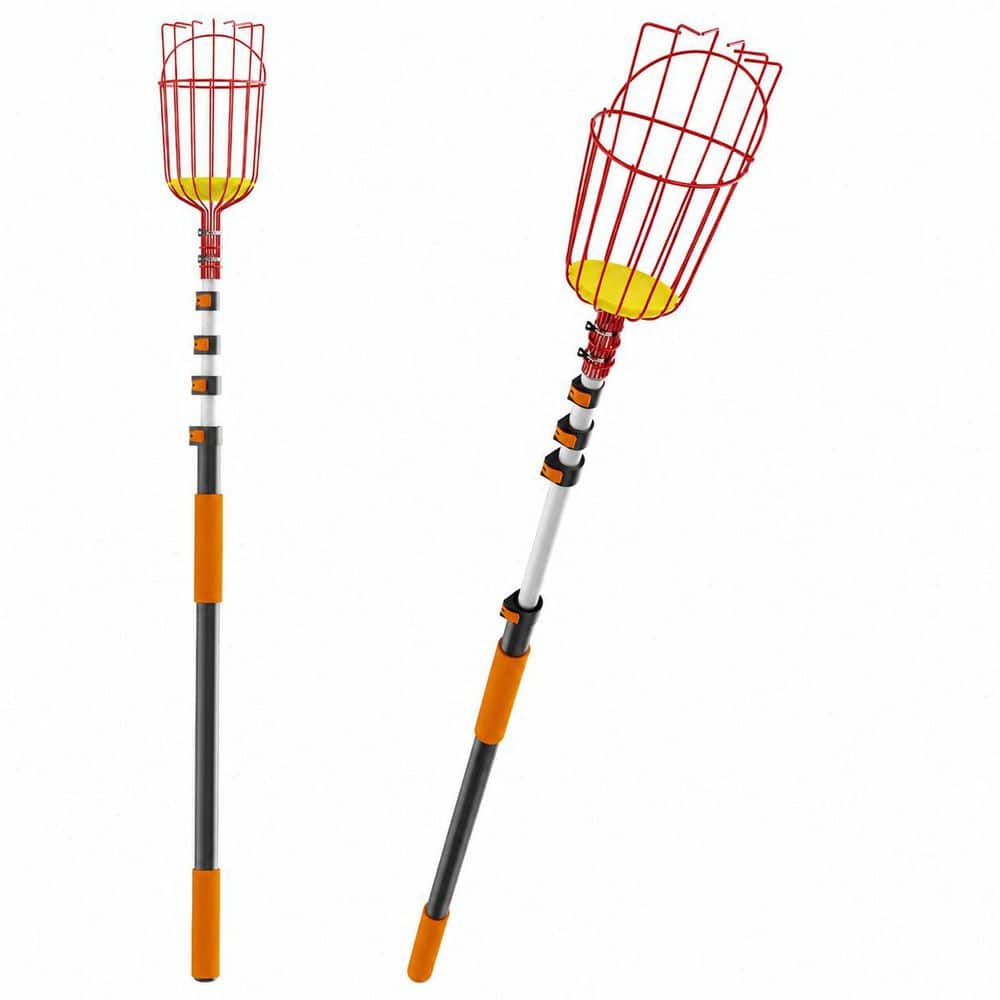 13 in. Tree Pruner 5-20 Foot Telescoping Extension Pole High Reach Fruit Picker Metal Basket for Mango Avocado Lemon price history on PriceWatchPro