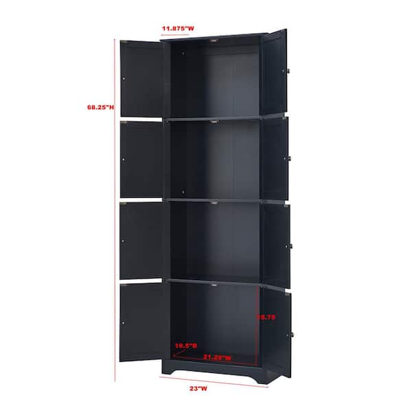 Signature Home SignatureHome Lyons Black Finish 68 in. H 8 - Door