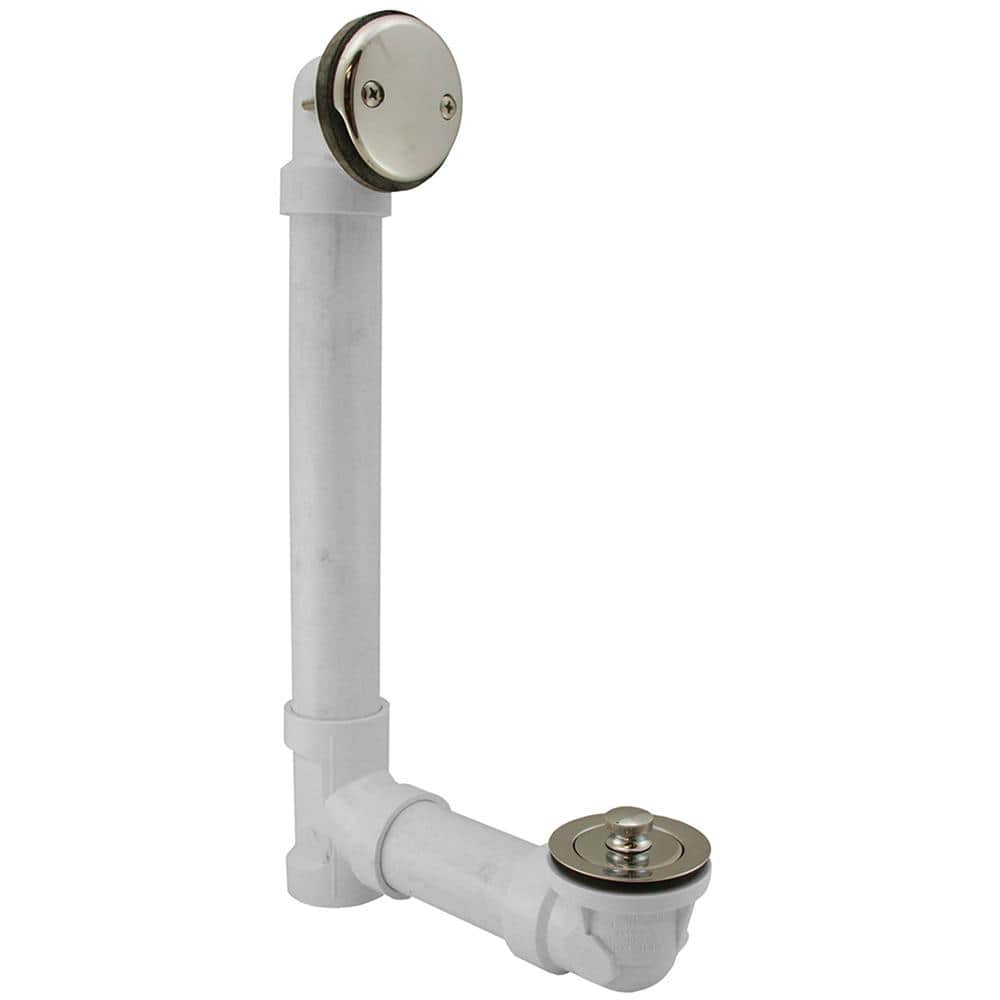 Lift and Turn White Plastic Tubular 2-Hole Bath Waste and Overflow Tub Drain Full Kit in Chrome Plated price history on PriceWatchPro