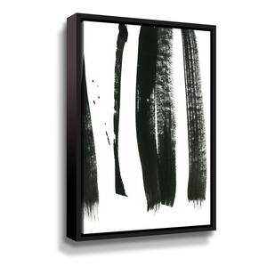 'Black on white 3' by Iris Lehnhardt Framed Canvas Wall Art