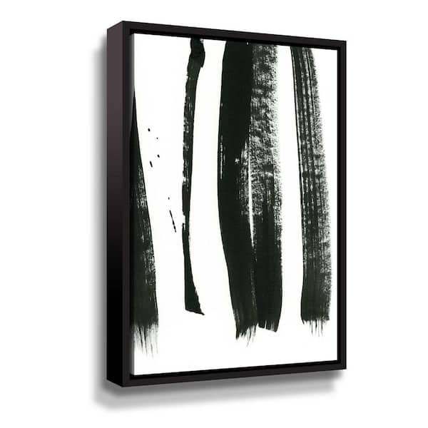 ArtWall 'Black on white 3' by Iris Lehnhardt Framed Canvas Wall Art