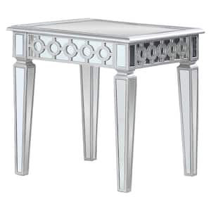 Stacey 24 in. Silver Mirrored Square End Table