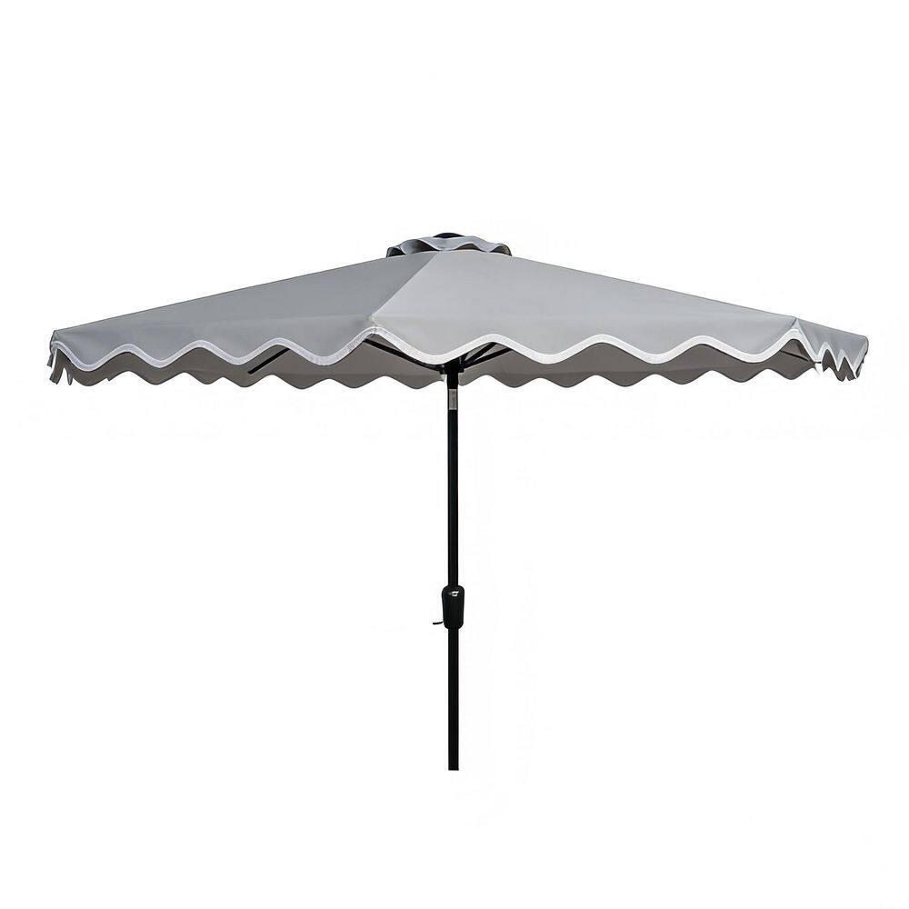 10 ft. Miro Market Outdoor Patio Umbrella in Light Gray with Crank Lift System for Garden Beach Patio (without Base) price history on PriceWatchPro