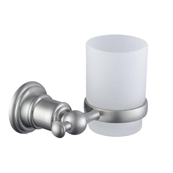 Glacier Bay Estates Wall-Mounted Tumbler Holder in Brushed Nickel