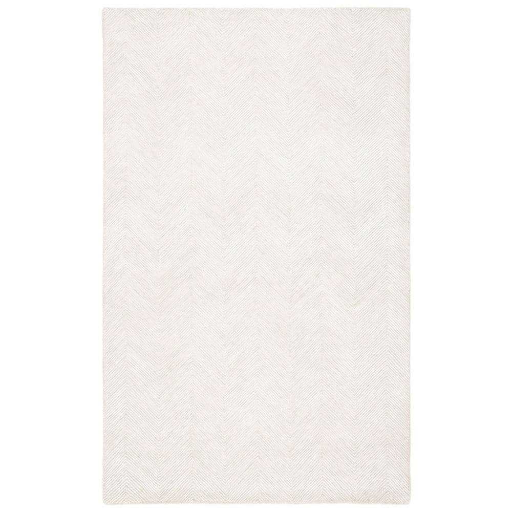 Ivory Beige 4' x 6' Hand-Tufted Wool Viscose Area Rug