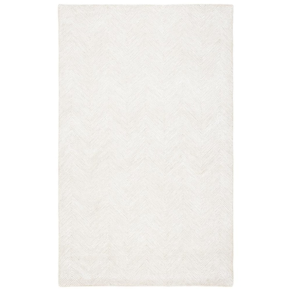 SAFAVIEH Soho Ivory/Beige 6 ft. x 9 ft. Solid Color Chevron Area Rug