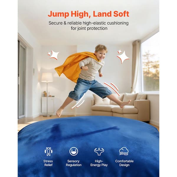 SKYSHALO Crash Pad, 5 x 5 ft. Crash Pad for Kids Sensory with Foam