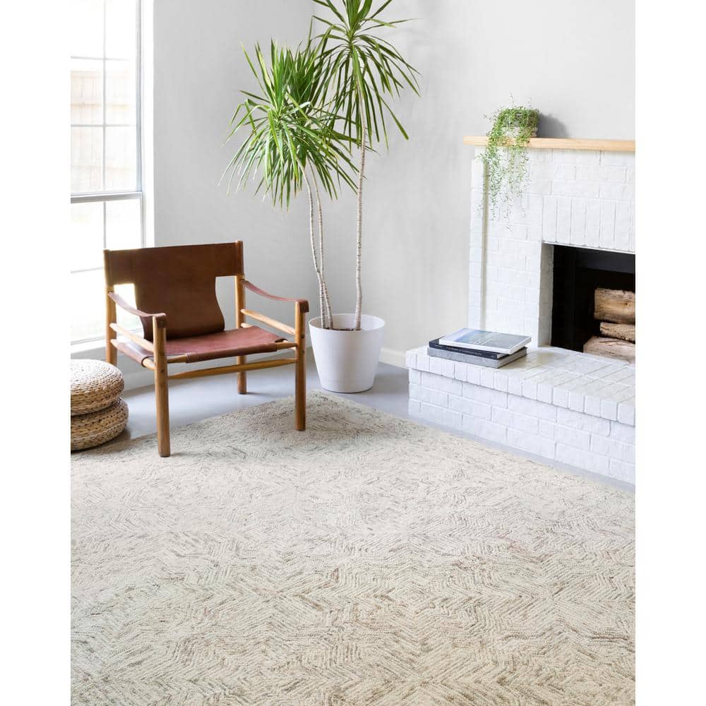 Ziva Neutral Hand-Tufted Wool 7'-9" x 9'-9" Area Rug