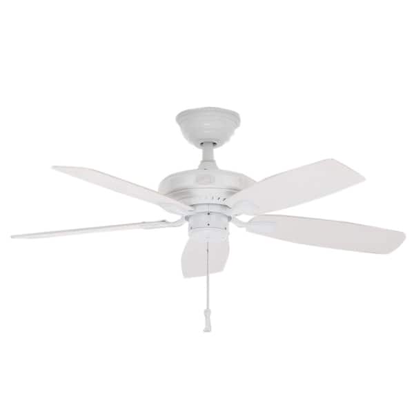 Indoor Outdoor White Ceiling Fan, Patio Ceiling Fan With Heater