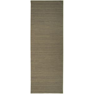 Washable Essentials Green 2 ft. x 8 ft. All-over design Contemporary Runner Area Rug
