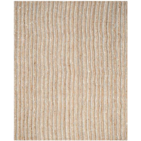 Natural Fiber 10 ft. x 14 ft. Gray/Natural Woven Crosstitch Area Rug