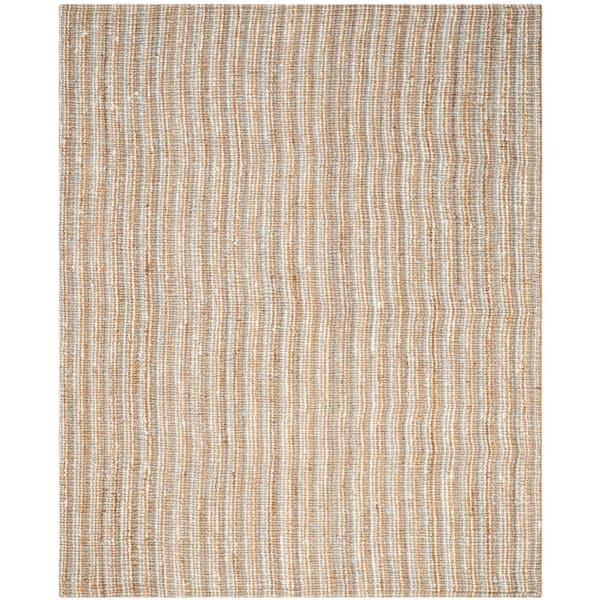 SAFAVIEH Natural Fiber Gray/Natural 10 ft. x 14 ft. Woven Crosstitch Area Rug