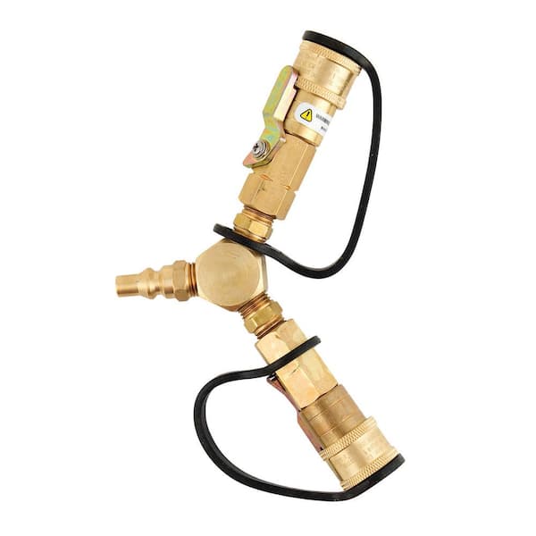 Unbranded Propane "Y" Adapter with Shut Off