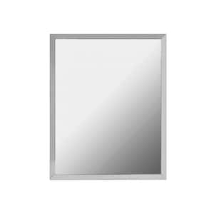 24 in. W x 30 in. H Rectangular Aluminum Framed Wall Bathroom Vanity Mirror in Chrome