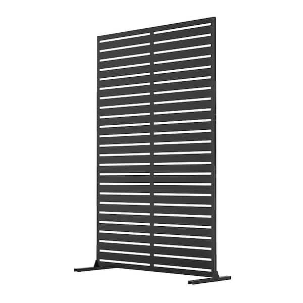 72" H x 47" W Outdoor Metal Privacy Screen,Decorative Privacy Fences Panel with Stable Stand