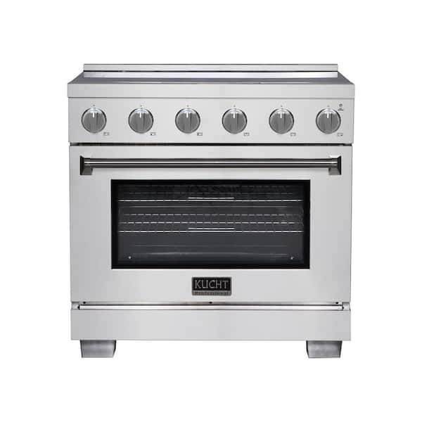 KIN 36 in Induction Range in Stainless Steel with 5 Burner Element and Bridge Zone