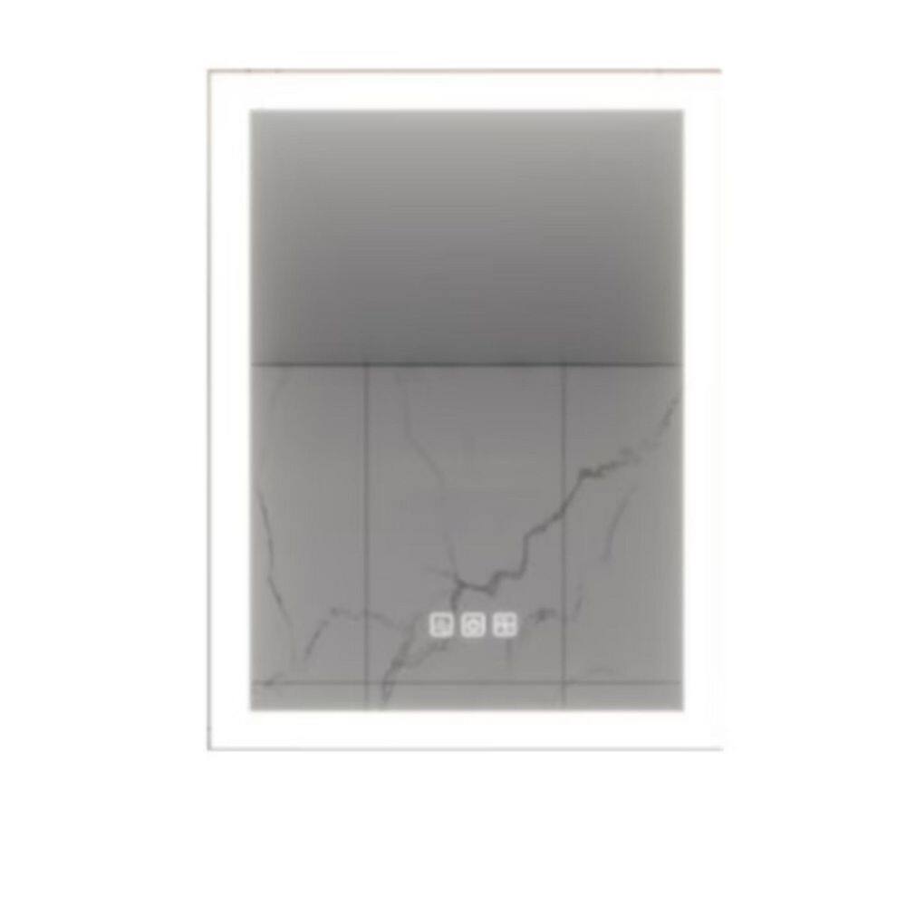 48 in. W x 36 in. H Rectangular Frameless Front Side Light, Dimmable, Defog