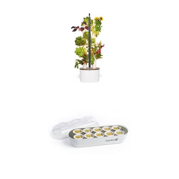 Hydroponics Growing System Kit with LED Grow Lights, 16 Non-GMO Plants and Sprout Nursery Seed Starter Tray Combo