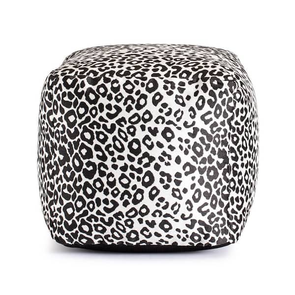 Anji Mountain Amur Gray 18 in. x 18 in. x 18 in. Gray Pouf