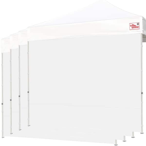 Series 10 ft. x 10 ft. White Pop-up Canopy Tent with 4-Zippered Sidewalls