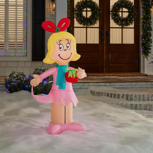 4 ft. H x 1.87 ft. W LED Airblown Holiday Lights Cindy Lou Who Christmas Inflatable