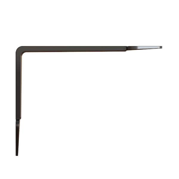 Shelf-Made Zinc 8 in. D x 1 in. W x 6 in. H Black Decorative Shelf Bracket