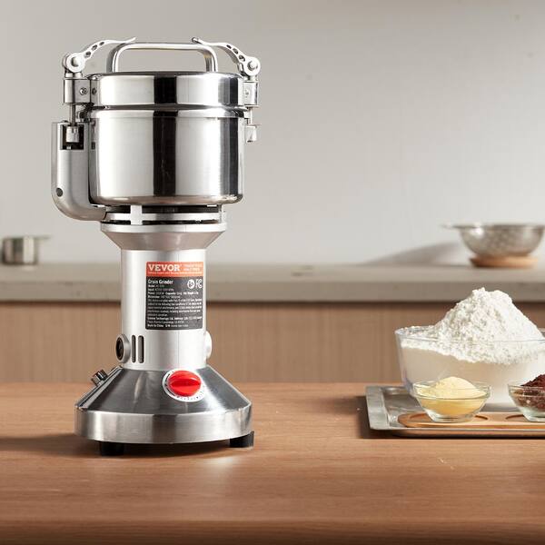 550g Electric Grain Mill Grinder, High Speed 2000-Watt Commercial Grinders, Stainless Steel Pulverize Powder Machine