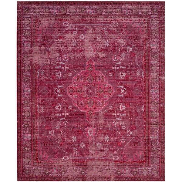 SAFAVIEH Valencia Red/Multi 8 ft. x 10 ft. Border Area Rug