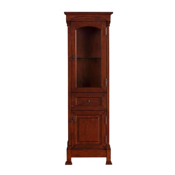 null Brookfield 20.50 in. W x 16.3 in. D x 65 in. H Double Door Floor Cabinet in Warm Cherry