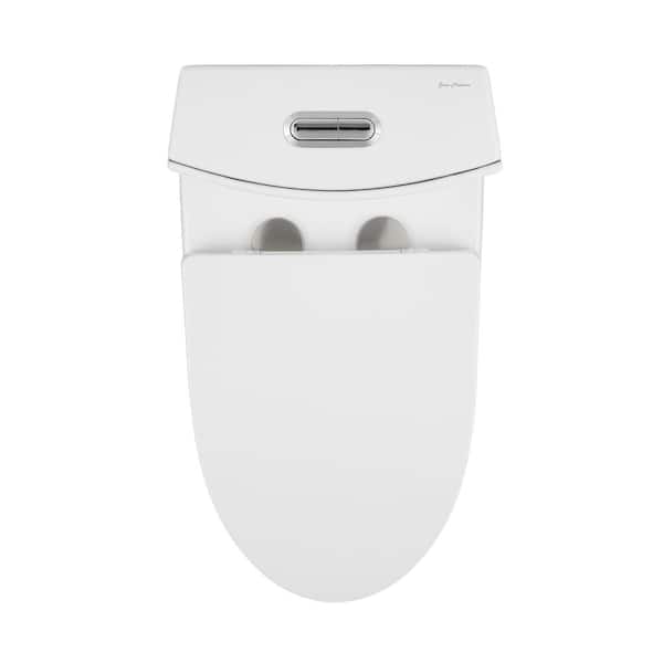 Swiss Madison - St. Tropez 1-Piece 1.1/1.6 GPF Dual Flush Elongated Toilet in Glossy White