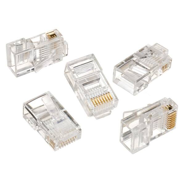 IDEAL RJ-45 Cat 5e Data Plugs with Strain Relief Boots (15 per