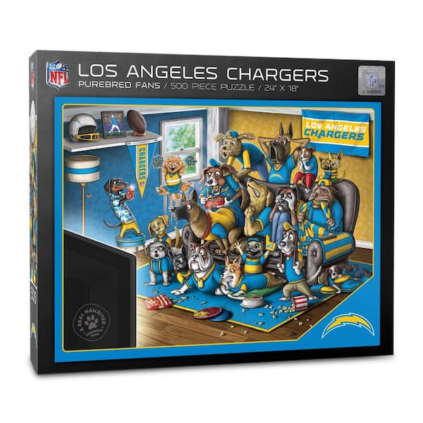 YouTheFan NFL Los Angeles Chargers Purebred Fans Puzzle A Real Nailbiter (500-Pieces)