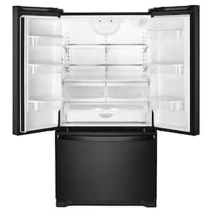 20 cu. ft. French Door Refrigerator in Black with Internal Water Dispenser, Counter Depth