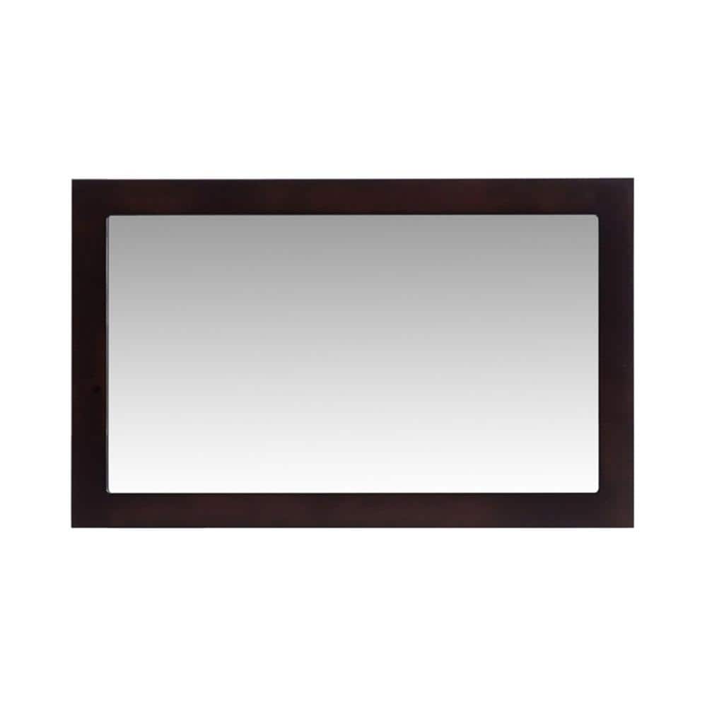 Espresso 48" Rectangular Wood Bathroom Vanity Mirror