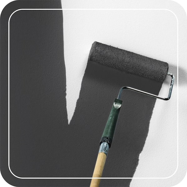 1 gal. #ECC-10-2 Jet Black Semi-Gloss Enamel EcoMix Plant-Based Interior Paint & Primer